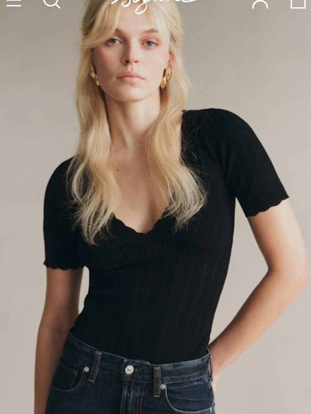 Sezane Cloe Jumper Black XXL NWOT